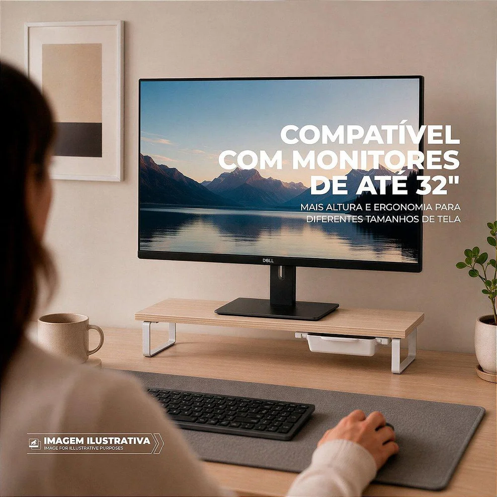 Imagem 4 de 5 do produto Suporte Para Monitor Armor - Madeira - Gshield