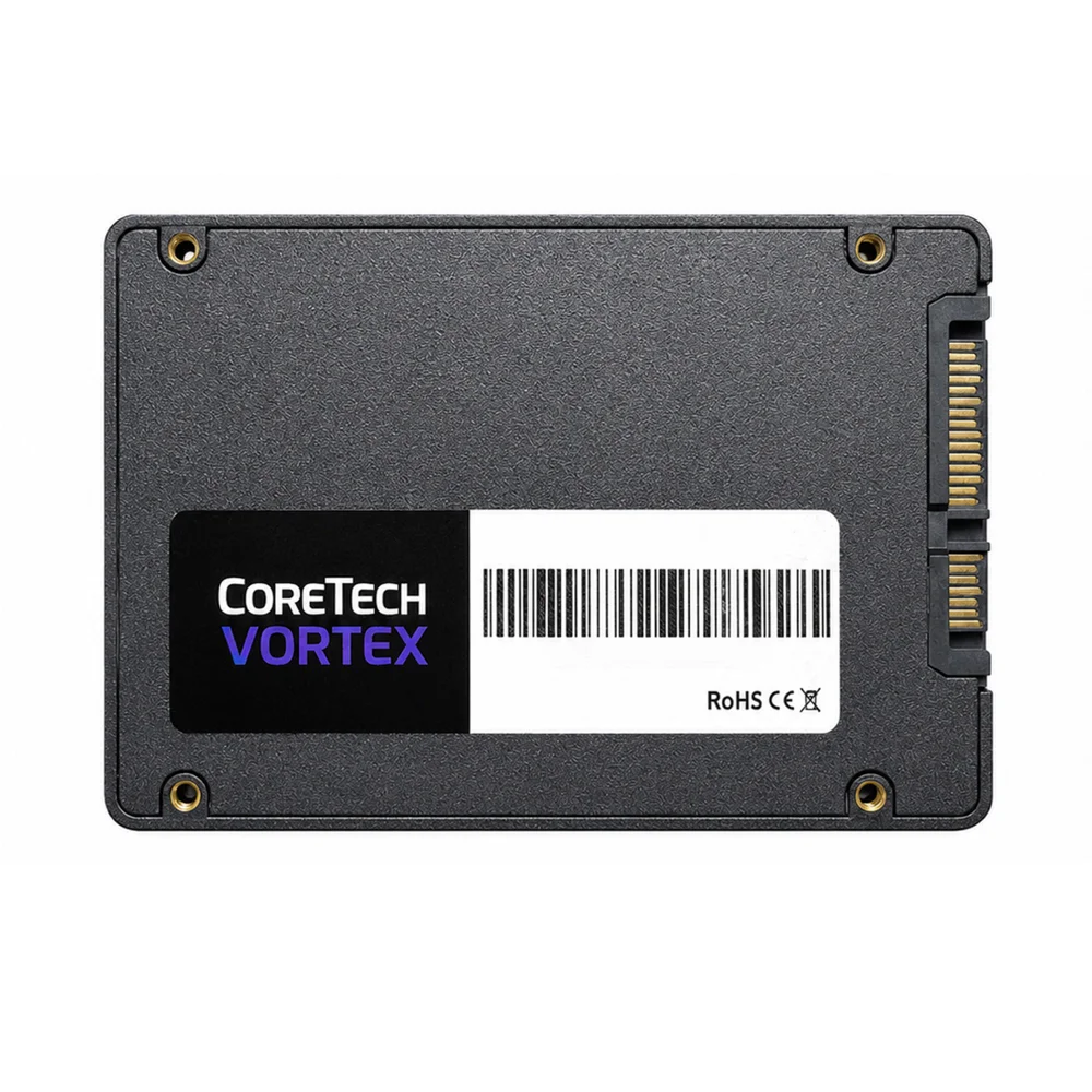Imagem 2 de 5 do produto SSD Coretech Vortex, Sata Iii, 256gb, 2.5", Leitura 400mb/s, Gravação 350mb/s, Preto