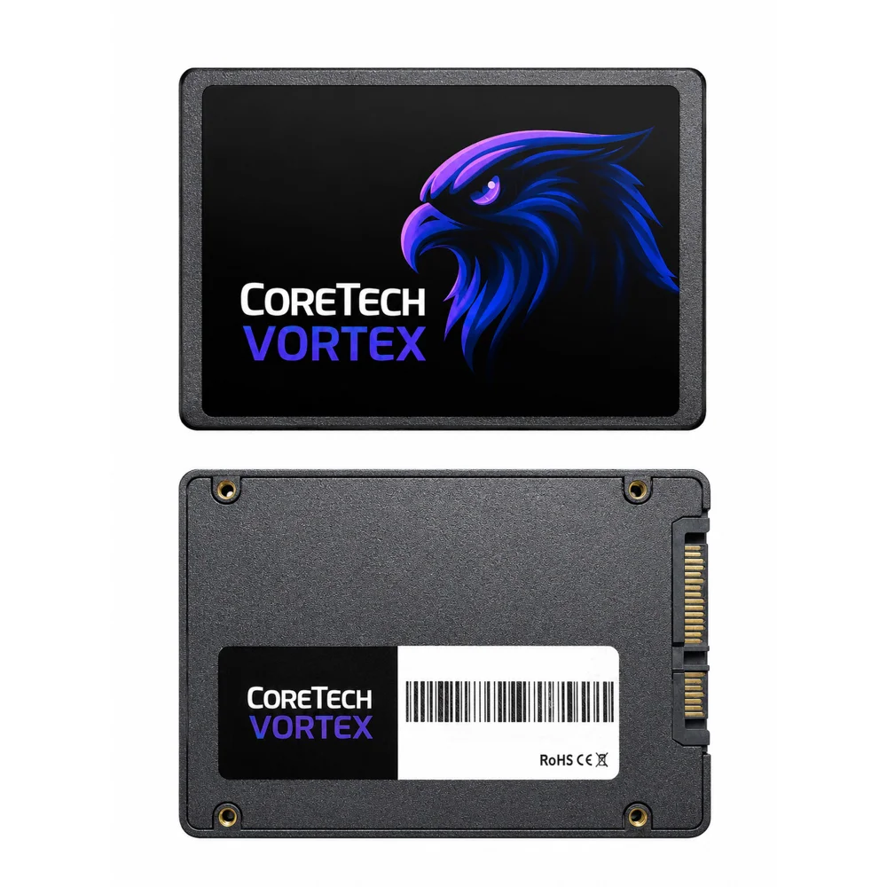 Imagem 5 de 5 do produto SSD Coretech Vortex, Sata Iii, 256gb, 2.5", Leitura 400mb/s, Gravação 350mb/s, Preto