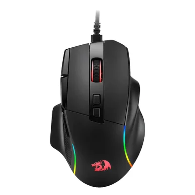 Mouse Gamer Redragon Viper M925 RGB 24000 Dpi Usb-c Preto Sensor Óptico 8 Botões Programáveis Ergonômico