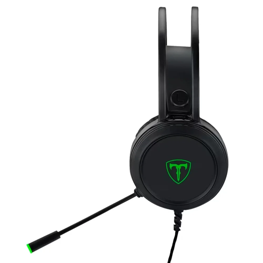 Imagem 2 de 4 do produto Headset Gamer T-dagger T-rgh202 Ural Usb 3.5mm P2 LED RGB Microfone Ajustável Som Estéreo Preto Confortável