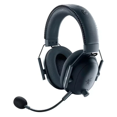 Headset Gamer Razer Blackshark V2 Pro Rz04-04530100-r3u1 Wireless Bluetooth 2.4ghz Triforce Titanium 50mm Mic Super Wideband Preto