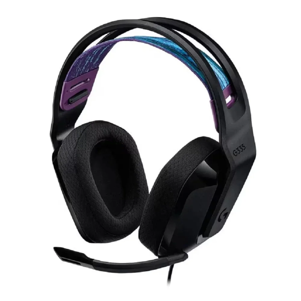 Imagem 3 de 3 do produto Headset Gamer Logitech G335 981-000977 Com Fio P2 3.5mm Microfone Ajustável Leve Confortável Preto