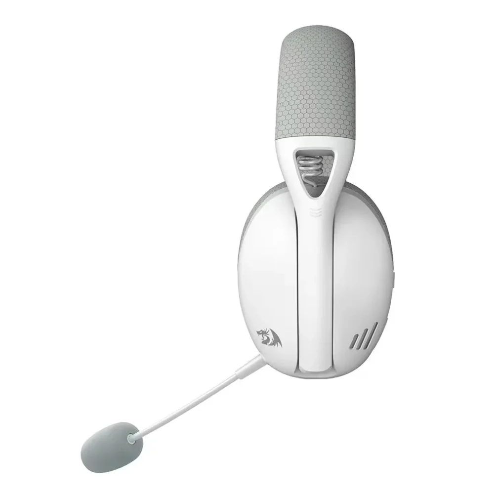 Imagem 2 de 5 do produto Headset Gamer Redragon Ire Pro H848 Wireless Tri-mode Bluetooth 2.4ghz Usb Branco Cinza Microfone Removível Áudio Imersivo