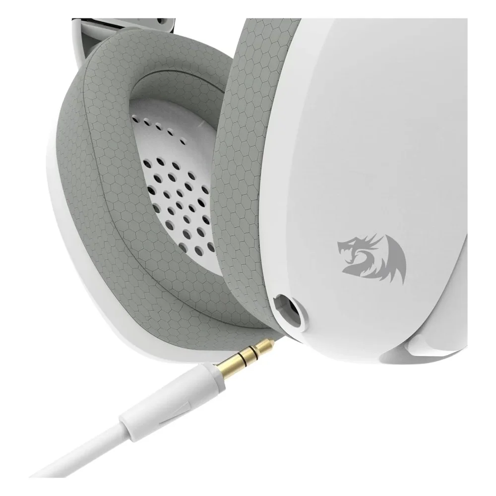 Imagem 4 de 5 do produto Headset Gamer Redragon Ire Pro H848 Wireless Tri-mode Bluetooth 2.4ghz Usb Branco Cinza Microfone Removível Áudio Imersivo