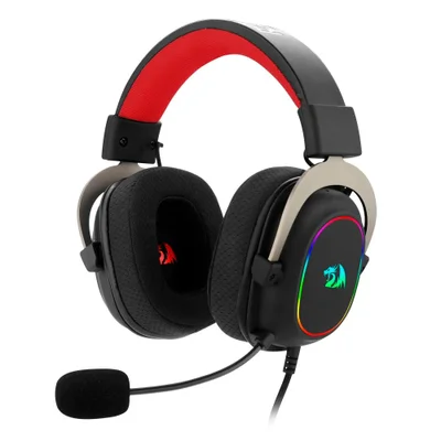 Headset Gamer Redragon Zeus X H510-RGB Usb 7.1 Surround Driver 53mm Iluminação RGB Microfone Preto