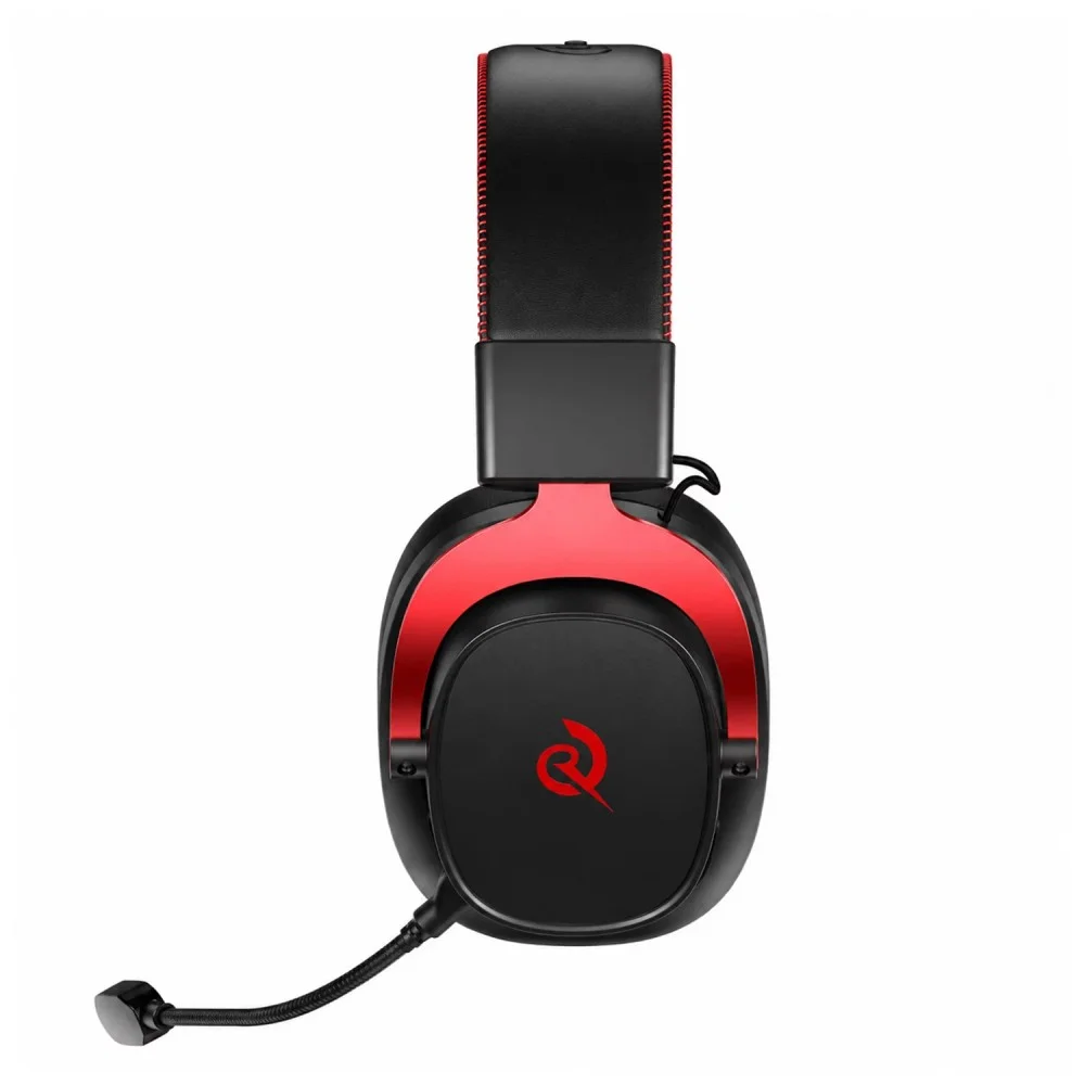 Imagem 3 de 4 do produto Headset Gamer Qcy Heroad Vt200 Bh25h8gmb Sem Fio Wireless Bluetooth Microfone Surround LED Preto E Vermelho