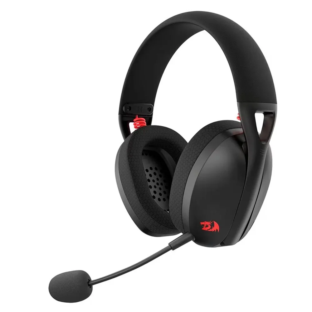 Headset Gamer Redragon Ire Pro H848 Wireless Tri-mode Bluetooth 2.4ghz Usb Preto Surround Áudio Microfone Removível Headset Gamer Redragon Ire Pro H848 Wireless Tri-mode Bluetooth 2.4ghz Usb Preto Surround Áudio Microfone Removível