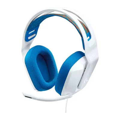 Headset Gamer Logitech G335 981-001017 P2 3.5mm Microfone Ajustável Leve Confortável Branco