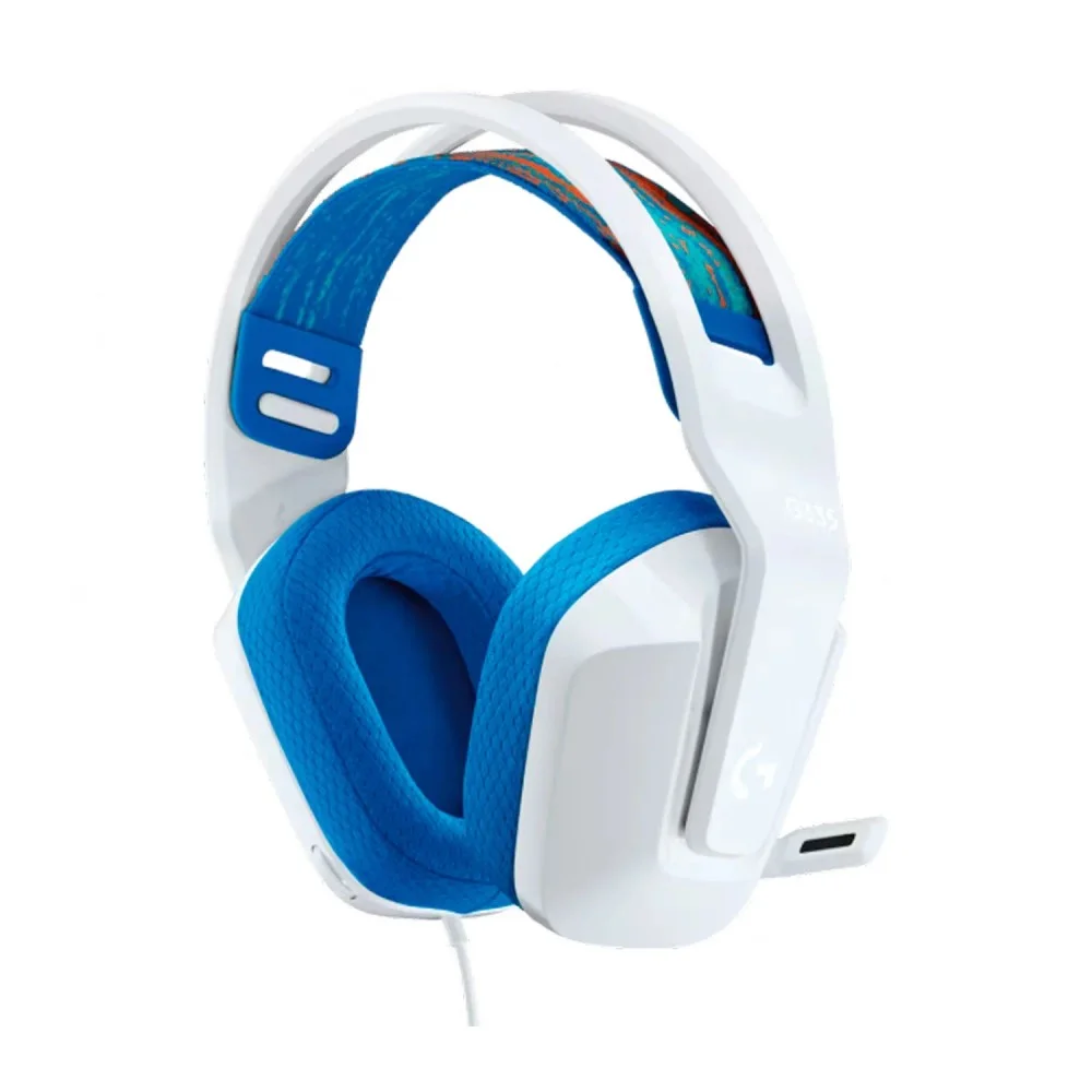 Imagem 3 de 3 do produto Headset Gamer Logitech G335 981-001017 P2 3.5mm Microfone Ajustável Leve Confortável Branco