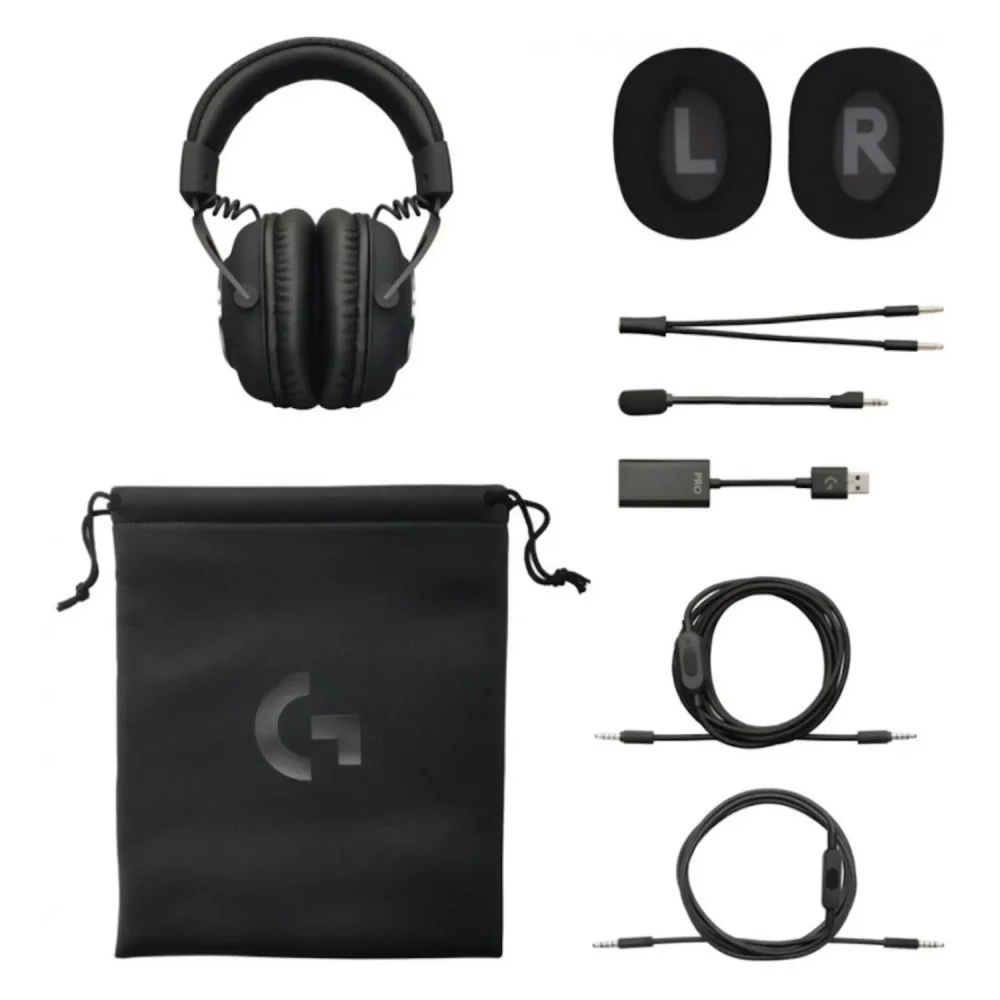Imagem 2 de 4 do produto Headset Gamer Logitech G Pro X Com Fio 981-000817 Surround 7.1 Driver Pro-g 50mm Microfone Blue Vo!ce Preto