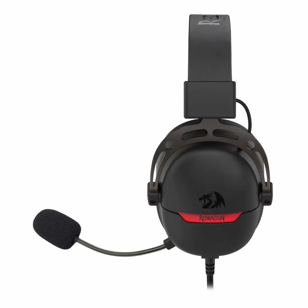 Imagem 3 de 4 do produto Headset Gamer Redragon Aurora H376br Usb Preto Iluminação LED Som Estéreo Microfone Retrátil Confortável