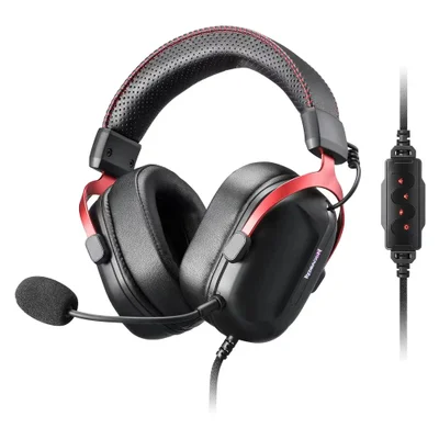 Headset Gamer Redragon Cybill H312 Usb RGB Som Surround 7.1 Microfone Com Redução De Ruído Preto PC Ps4 XBOX