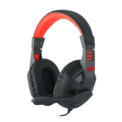 Headset Gamer Redragon Ares H120 P2 3.5mm Com Microfone Ajustável Controle De Volume Áudio Estéreo Preto