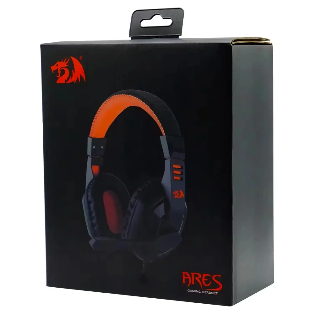 Imagem 4 de 5 do produto Headset Gamer Redragon Ares H120 P2 3.5mm Com Microfone Ajustável Controle De Volume Áudio Estéreo Preto