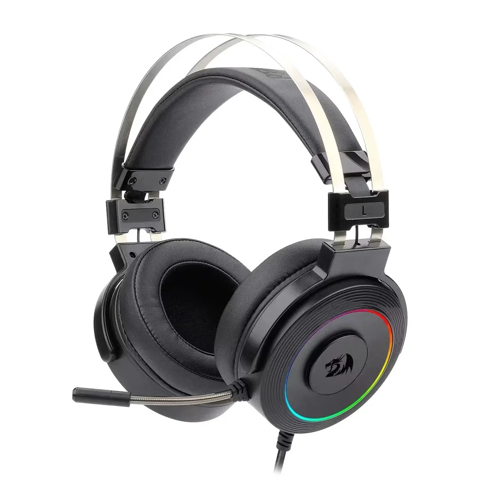 Headset Gamer Redragon Lamia 2 H320-RGB-1 Usb Virtual 7.1 Surround RGB Microfone Ajustável Preto Headset Gamer Redragon Lamia 2 H320-RGB-1 Usb Virtual 7.1 Surround RGB Microfone Ajustável Preto