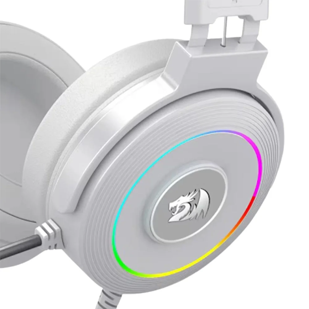 Imagem 2 de 5 do produto Headset Gamer Redragon Lamia 2 H320w-RGB Usb 7.1 Virtual Surround Microfone RGB Branco