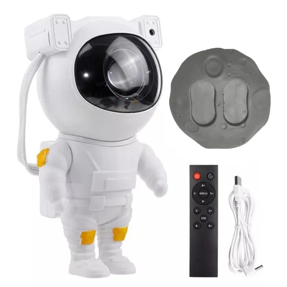 Imagem 1 de 5 do produto Projetor LED Astronauta Estrela Galaxia Usb Luzes Nebulosa Decoraçao Mesa Sala Quarto Casa