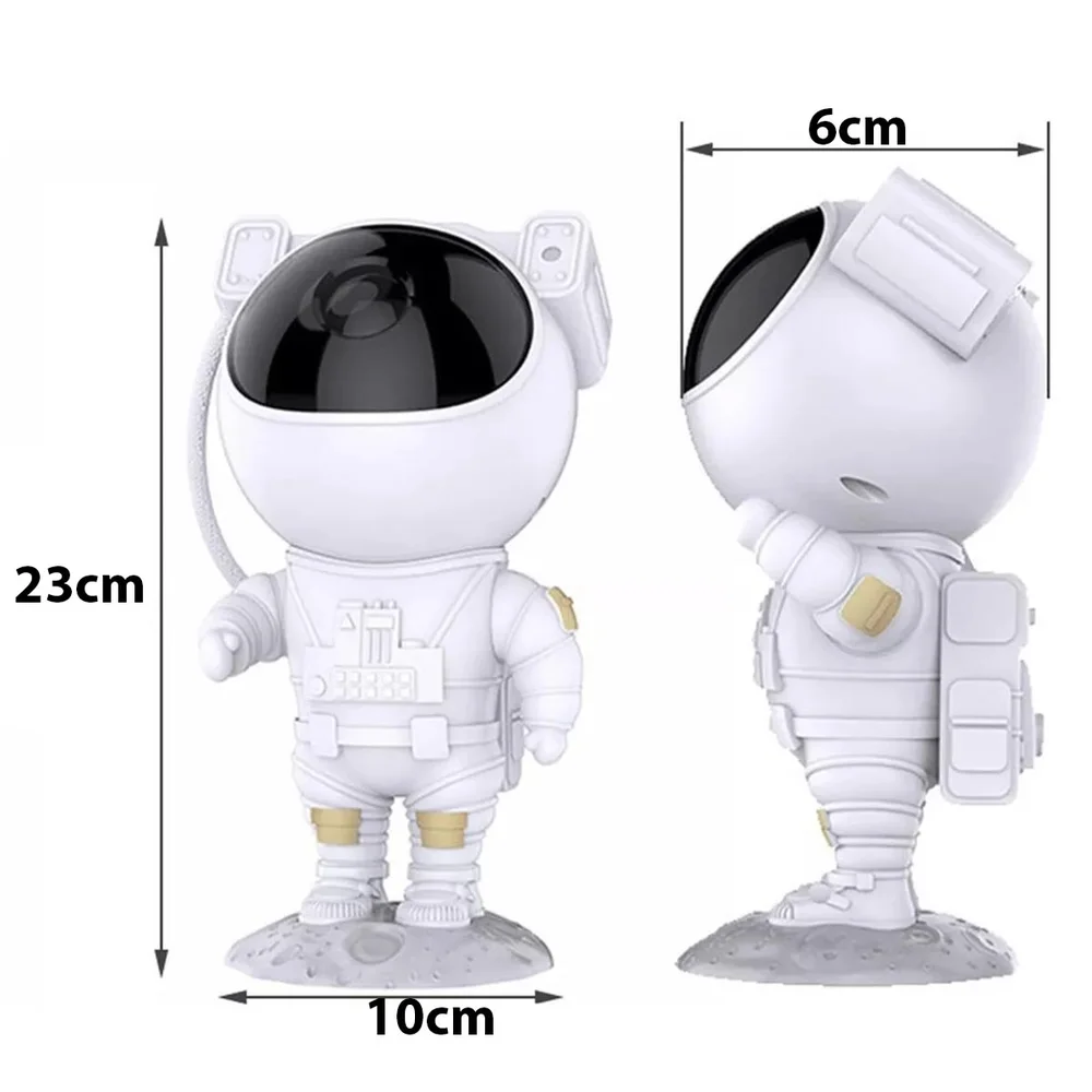 Imagem 2 de 5 do produto Projetor LED Astronauta Estrela Galaxia Usb Luzes Nebulosa Decoraçao Mesa Sala Quarto Casa
