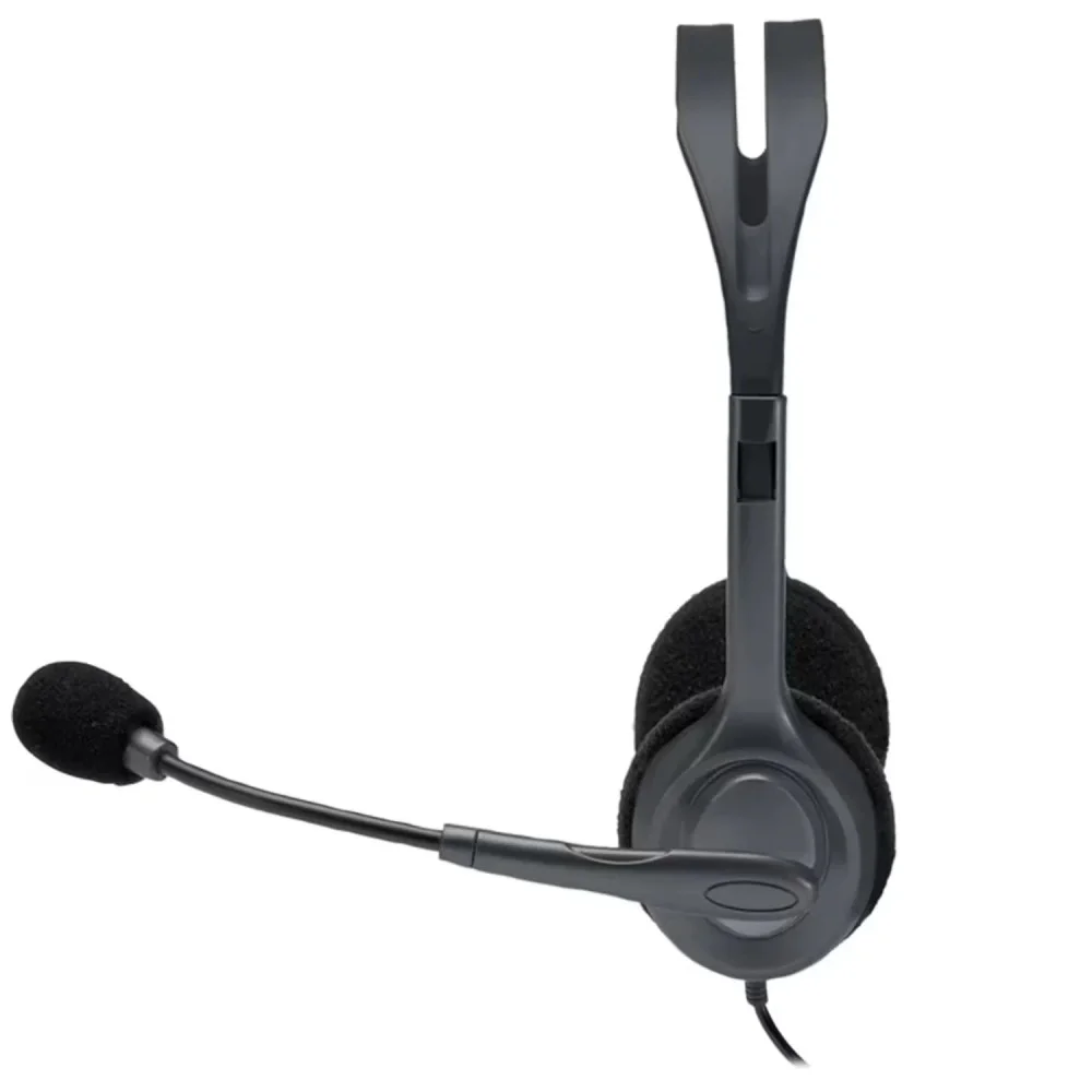 Imagem 4 de 5 do produto Headset Logitech H111 981-000612 Estéreo P3 3.5mm Microfone Com Redução De Ruído Ajustável Confortável Preto