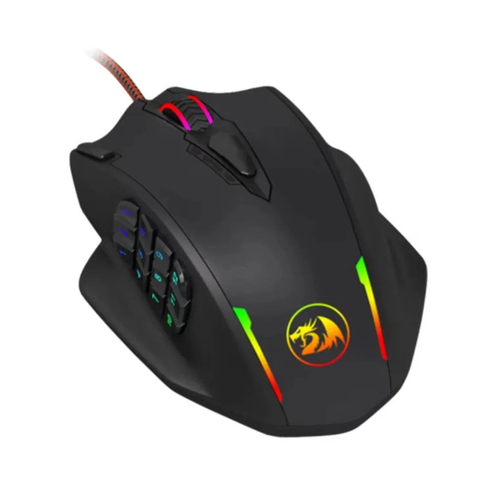 Imagem 2 de 5 do produto Mouse Gamer Redragon Impact M908 12400 Dpi RGB Usb 18 Botões Programáveis Sensor Pixart Preto