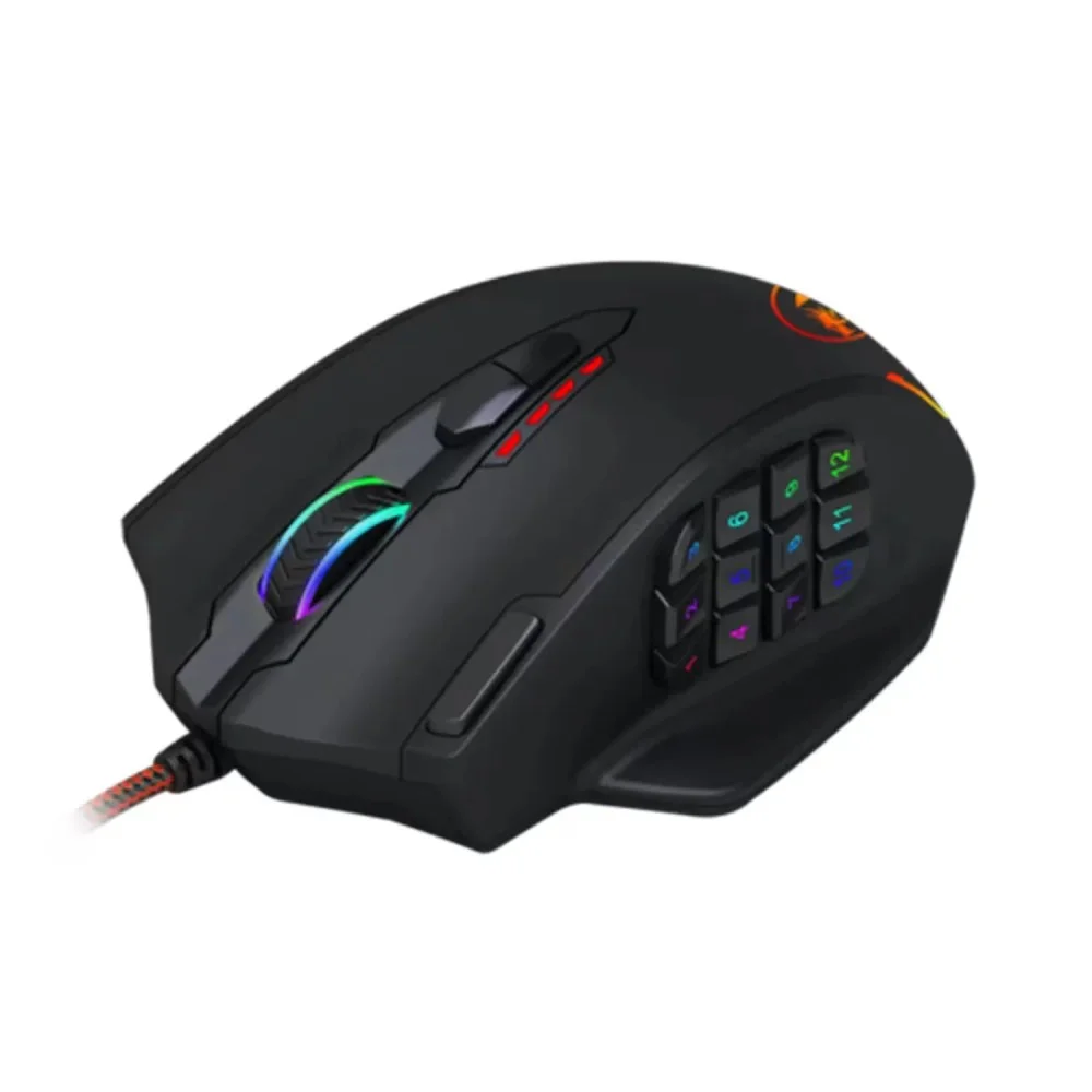 Imagem 4 de 5 do produto Mouse Gamer Redragon Impact M908 12400 Dpi RGB Usb 18 Botões Programáveis Sensor Pixart Preto