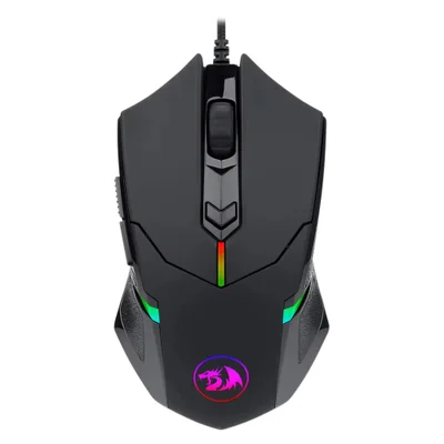 Mouse Gamer Redragon Centrophorus 2 M601-RGB 7200 Dpi Usb Preto 7 Botões Programáveis Ajuste De Peso Software