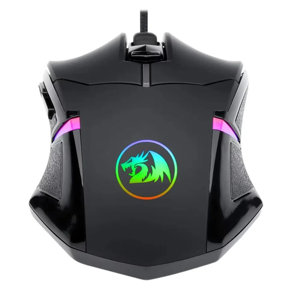 Imagem 2 de 5 do produto Mouse Gamer Redragon Centrophorus 2 M601-RGB 7200 Dpi Usb Preto 7 Botões Programáveis Ajuste De Peso Software