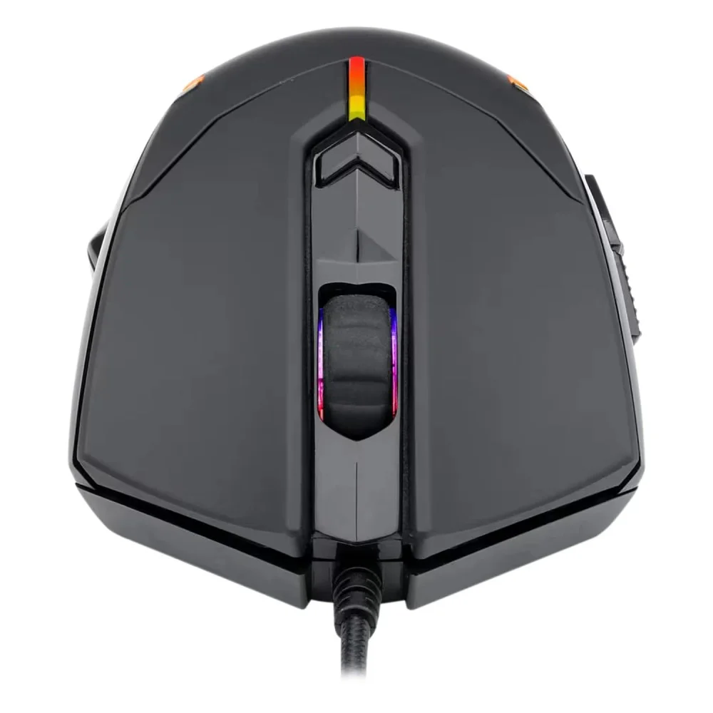 Imagem 3 de 5 do produto Mouse Gamer Redragon Centrophorus 2 M601-RGB 7200 Dpi Usb Preto 7 Botões Programáveis Ajuste De Peso Software