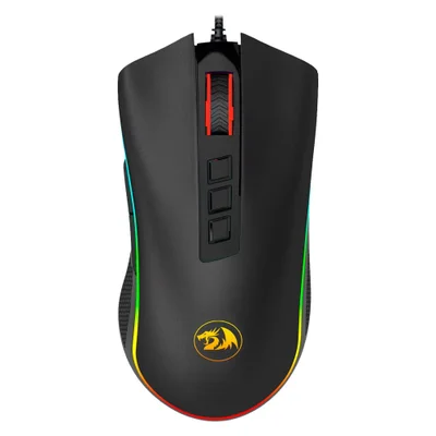 Mouse Gamer Redragon Cobra M711 RGB 10000 Dpi Usb Sensor Pixart Óptico 7 Botões Programáveis Ergonômico Preto