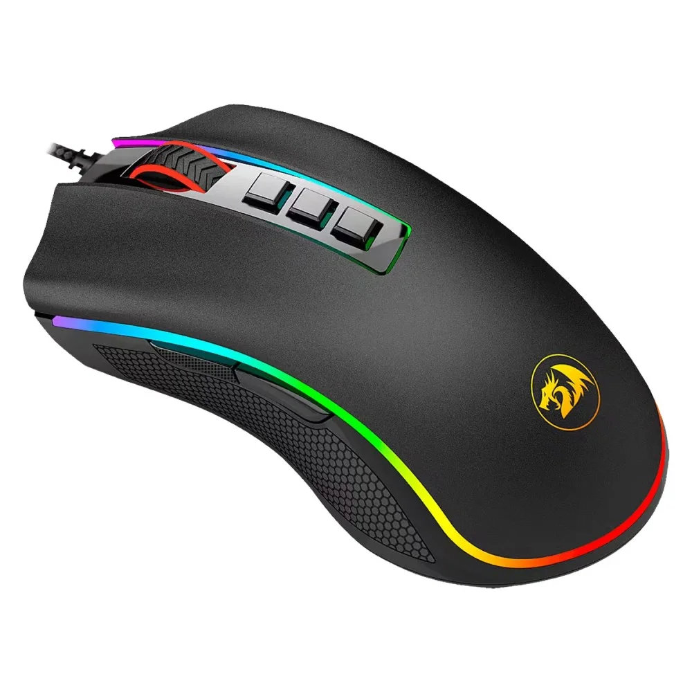Imagem 3 de 5 do produto Mouse Gamer Redragon Cobra M711 RGB 10000 Dpi Usb Sensor Pixart Óptico 7 Botões Programáveis Ergonômico Preto