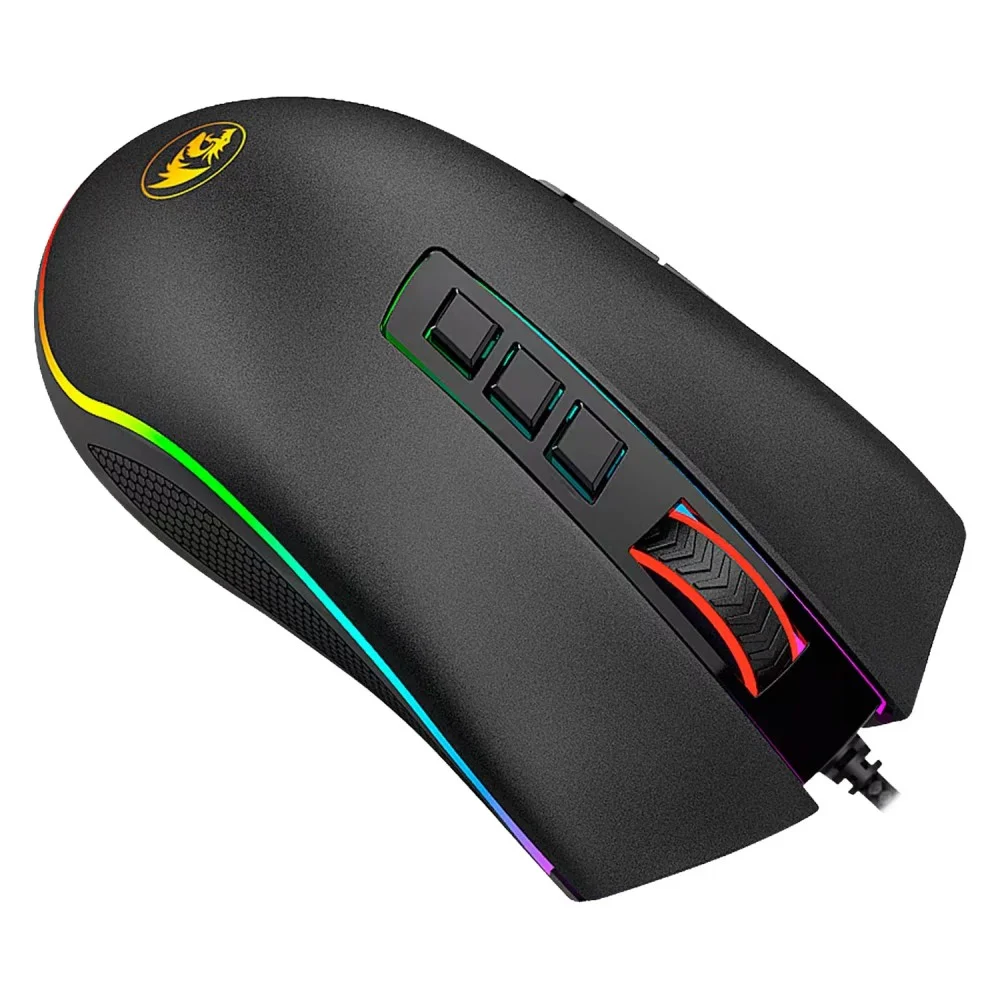 Imagem 4 de 5 do produto Mouse Gamer Redragon Cobra M711 RGB 10000 Dpi Usb Sensor Pixart Óptico 7 Botões Programáveis Ergonômico Preto