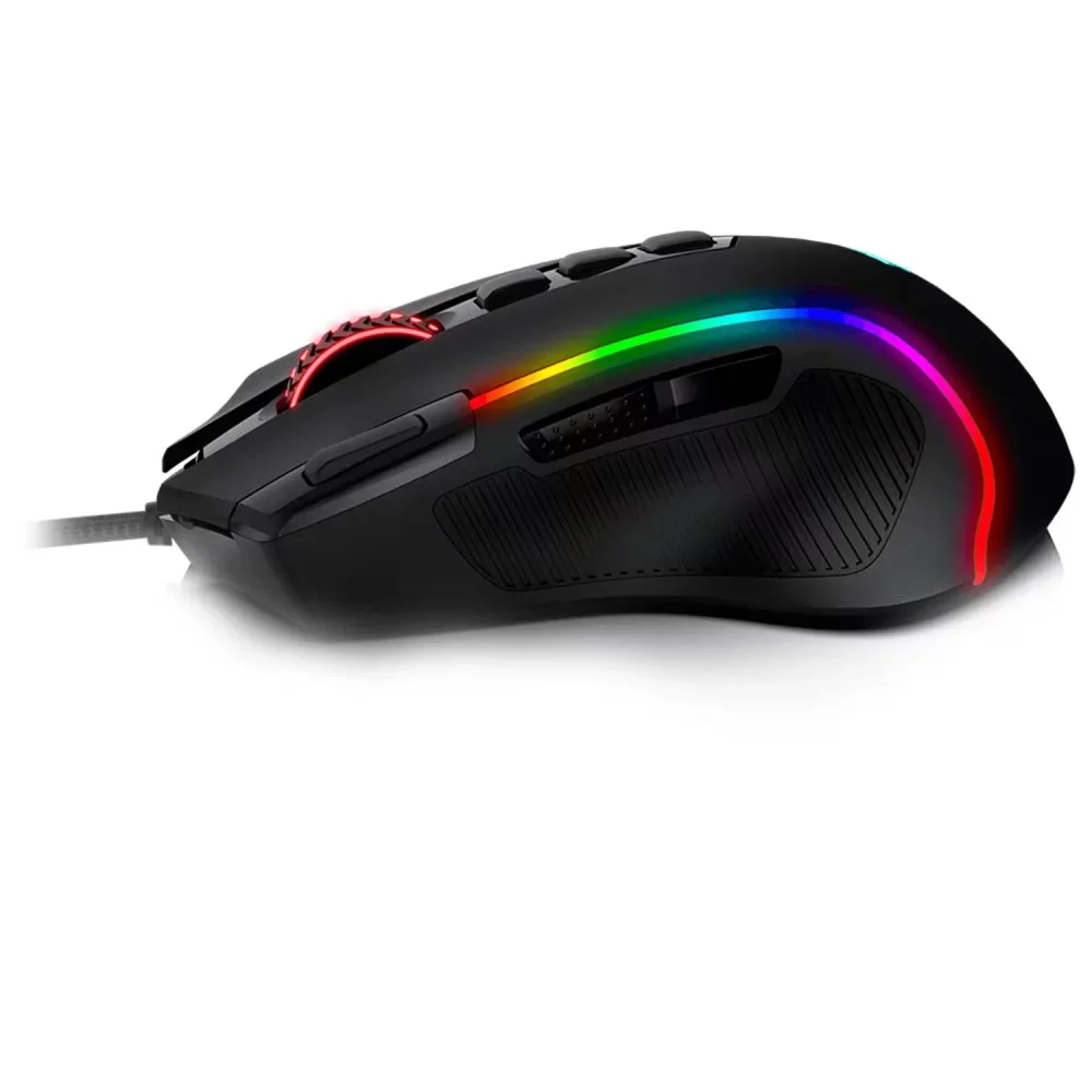 Imagem 3 de 4 do produto Mouse Gamer Redragon Predator RGB Usb Preto Sensor 8000 Dpi Ergonômico Botões Programáveis Fio PC Gamer