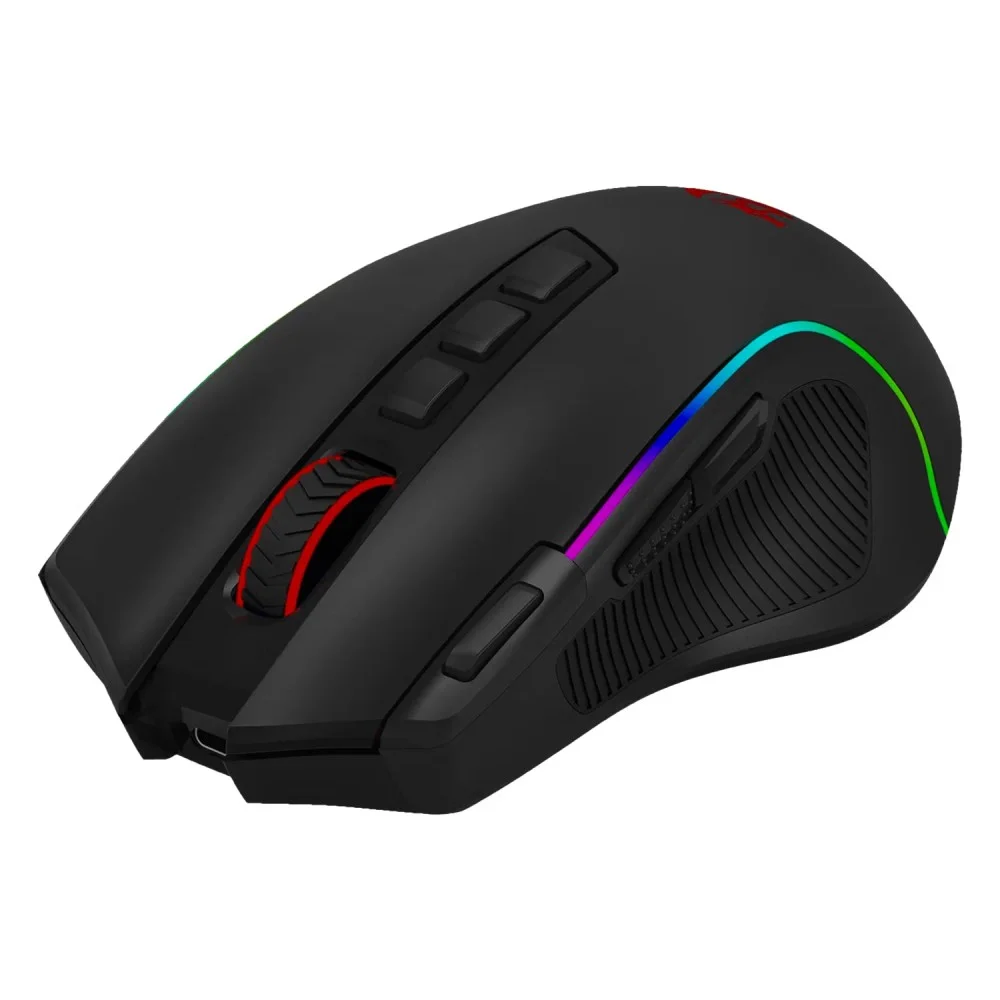 Imagem 4 de 4 do produto Mouse Gamer Redragon Predator RGB Usb Preto Sensor 8000 Dpi Ergonômico Botões Programáveis Fio PC Gamer