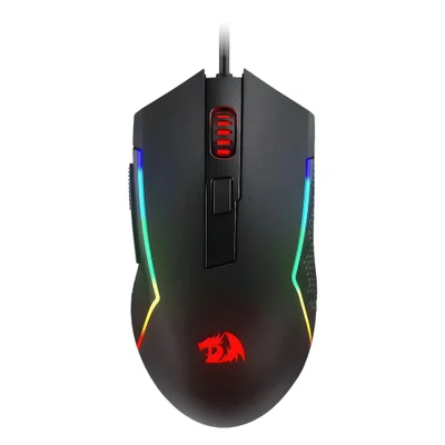 Mouse Gamer Redragon M616 Trident 10000 Dpi Sensor Pixart Usb RGB Chroma Ajustável Cabo Reforçado Preto