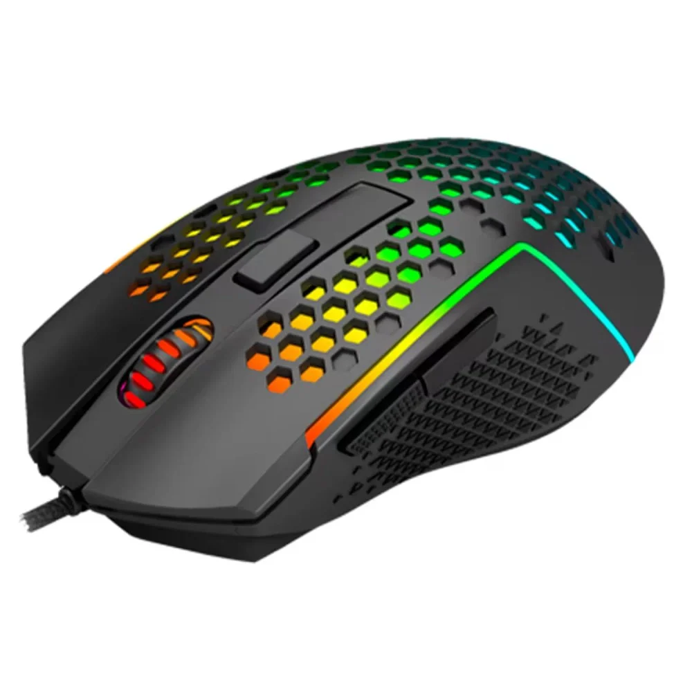 Imagem 2 de 4 do produto Mouse Gamer Redragon Reaping RGB Preto Usb 2.0 7200 Dpi Ergonômico Sensor Óptico Alta Precisão Botões Programáveis