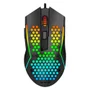 Mouse Gamer Redragon Reaping M987-k 12400 Dpi Usb RGB Preto Sensor Pixart Leve Com Fio Ergonômico