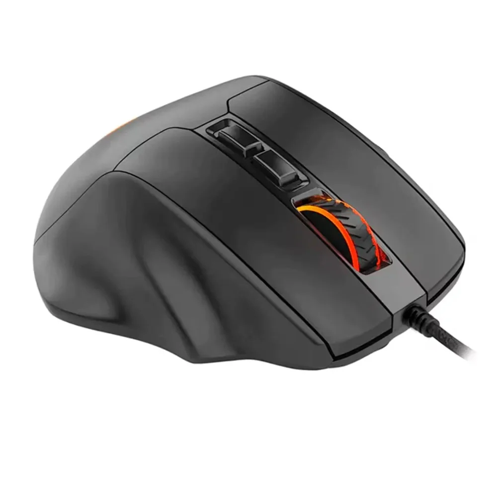 Mouse Gamer Redragon M806 Bullseye RGB 12400 Dpi Usb Sensor Pixart Ergonômico 7 Botões Programáveis Preto