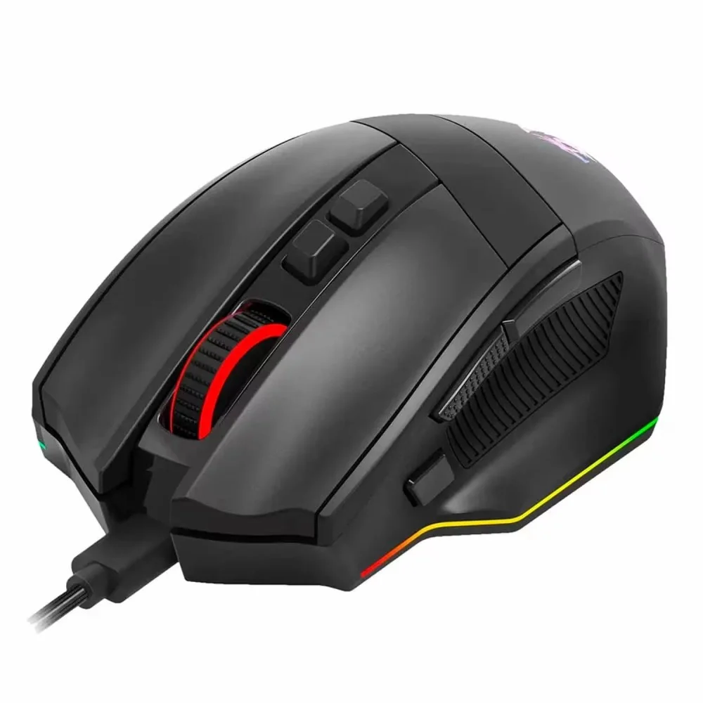 Imagem 2 de 3 do produto Mouse Gamer Redragon Rind M813 Sensor 16000 Dpi Iluminação RGB Botões Programáveis Ergonômico Preto