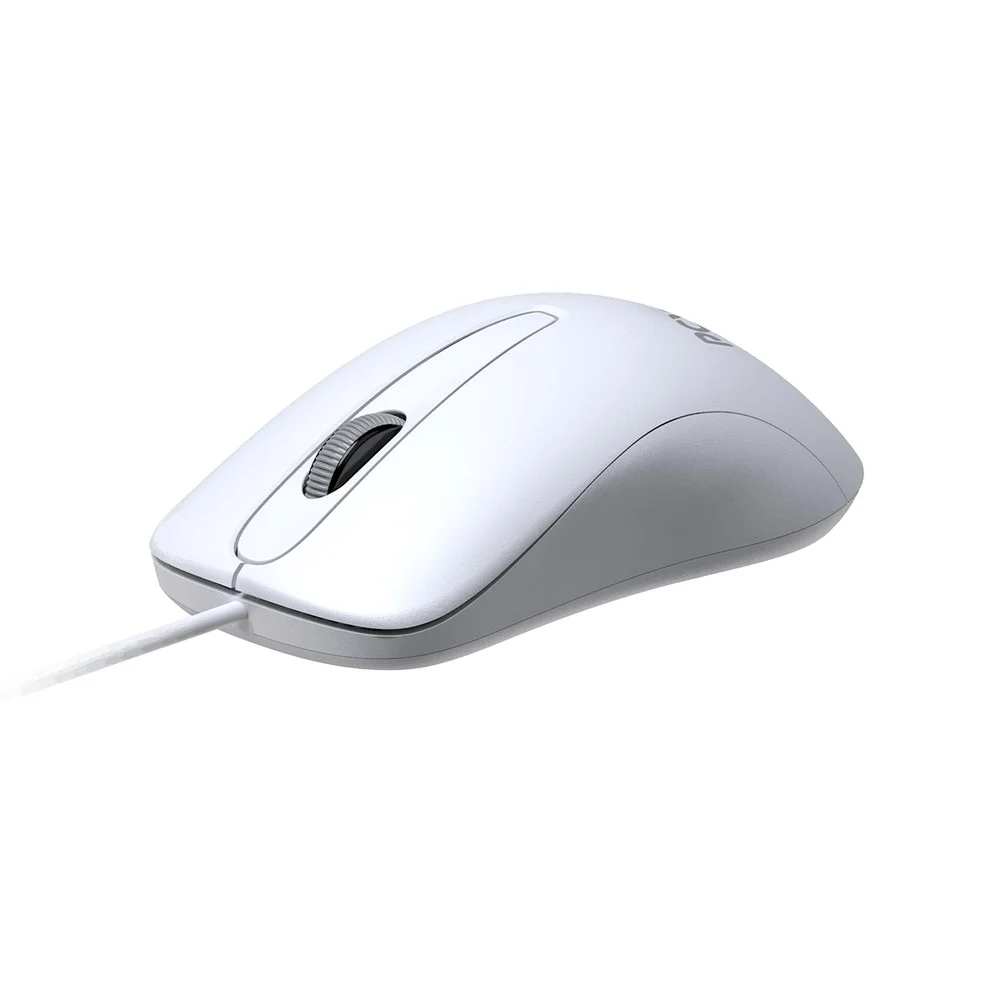 Imagem 4 de 4 do produto Mouse Usb PCyes Comfort Silent Click Branco 1000dpi Cabo 2 Metros - Pmcbr