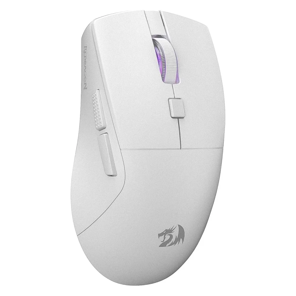 Imagem 2 de 4 do produto Mouse Gamer Redragon Azzmach Lite M618w-lit Sem Fio 8000 Dpi RGB Recarregável Ergonômico Branco