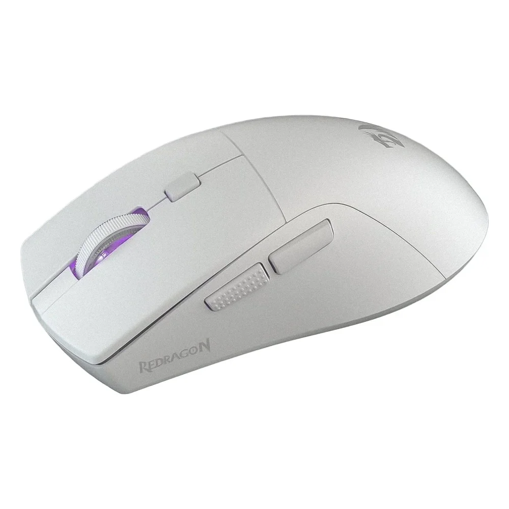 Imagem 3 de 4 do produto Mouse Gamer Redragon Azzmach Lite M618w-lit Sem Fio 8000 Dpi RGB Recarregável Ergonômico Branco