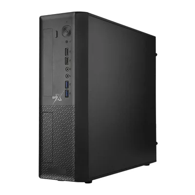 Gabinete Office Br-x Slim Sff Micro Atx-mini-itx Aço Com Trava De Segurança Preto