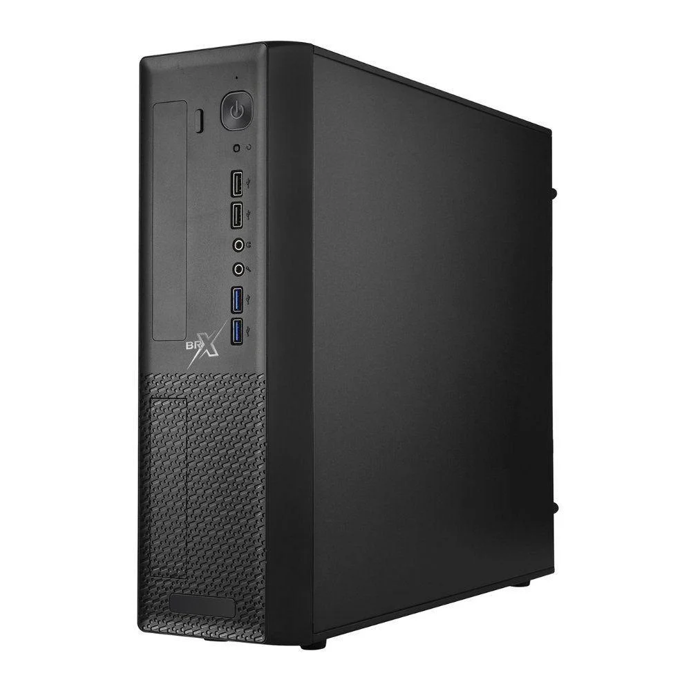 Gabinete Office Br-x Slim Sff Micro Atx-mini-itx Aço Com Trava De Segurança Preto