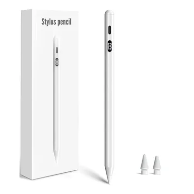 Caneta Touch Stylus Pencil Ka-0211 Com Display Digital E Fixação Magnética Branca Kapbom