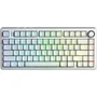 Teclado Mecânico Aula F75 Branco Contorno Gamer 75% Sem Fio Tri Mode Bluetooth 2.4g Usb RGB Hotswap Layout Us