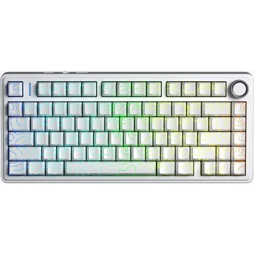 Teclado Mecânico Aula F75 Branco Contorno Gamer 75% Sem Fio Tri Mode Bluetooth 2.4g Usb RGB Hotswap Layout Us Teclado Mecânico Aula F75 Branco Contorno Gamer 75% Sem Fio Tri Mode Bluetooth 2.4g Usb RGB Hotswap Layout Us