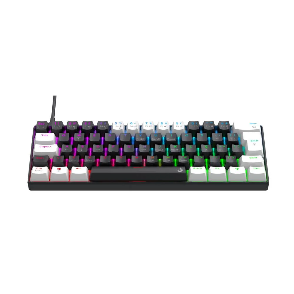 Imagem 4 de 5 do produto Teclado Mecânico Gamer Rise Mode Nova 01 Switch Rise Core RGB C/ Fio Abnt2 Preto - Rm-tcm-nv01-b