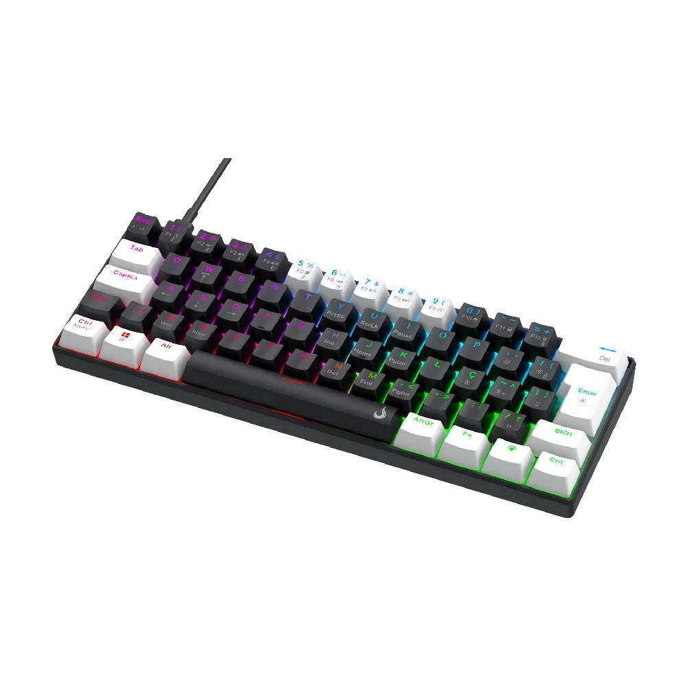 Imagem 5 de 5 do produto Teclado Mecânico Gamer Rise Mode Nova 01 Switch Rise Core RGB C/ Fio Abnt2 Preto - Rm-tcm-nv01-b