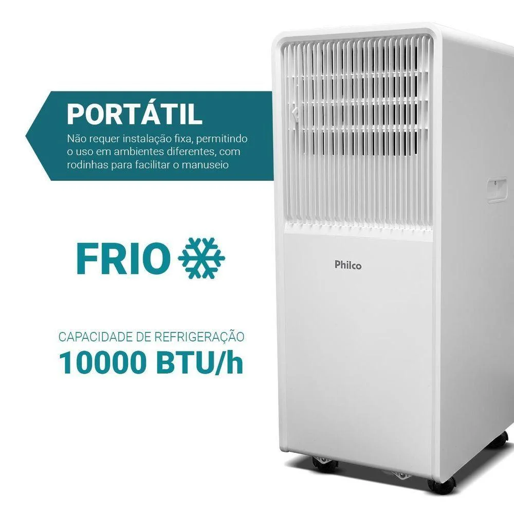 Imagem 2 de 5 do produto Ar Condicionado Portátil Philco 10000 Btus Frio 220v Pac10fn